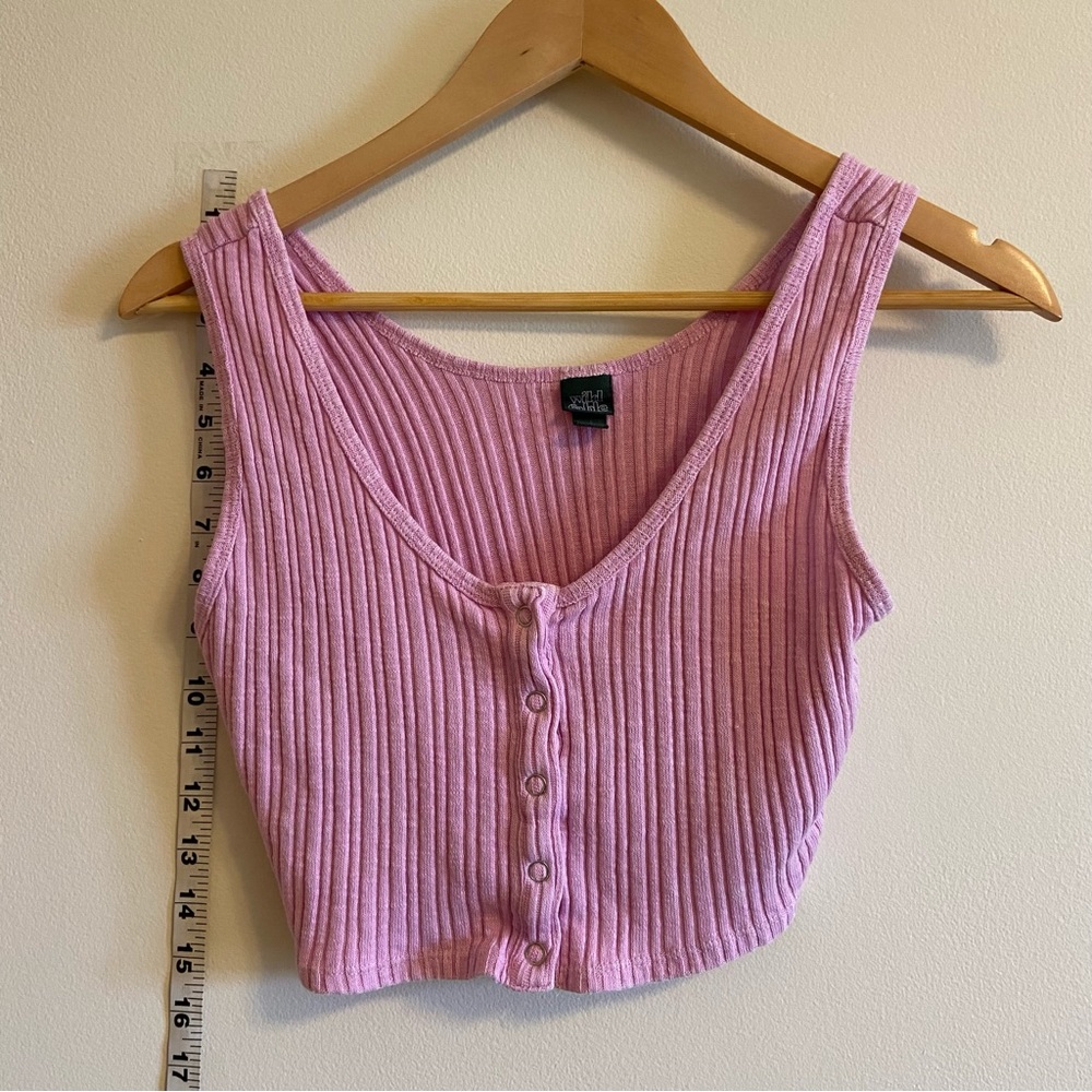 Wild Fable Pink Ribbed Tank Top - Picture 2 of 4